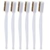6pcs Printer Cleaning Steel Wire Brush Plastic Handle Rust Removal Wire Brush Accessory