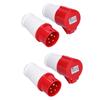 2PCS Industrial Socket Connector 5 Pin IP44 3 Phase Male Female Plugs and Sockets 16A 380V?415V