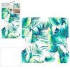 [Q5509] - Designer Cushion Cover 'Jungle' Green White (tropical Leaves) - 40x40 Cm