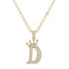 Zircon Crown Necklace New Necklaces Fashion Women's Necklace Pendant Simple English Letter Necklace
