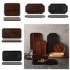 Solid Wood Black Walnut Tea Tray Household Kitchen Serving Platter  Tableware Storage Accessories