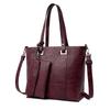 2 Pcs Set Fashionable Women Casual Tote High Quality PU Leather Handbags and Purses Useful Large Shoper Bag Zipper Sac 2022 New