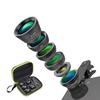 Universal 6 In 1 Phone Camera Lens Fish Eye Lens Wide Angle Macro Lens CPL/Star Filter 2X Tele for