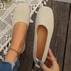 Women's Pointed Toe Flat Shoes Solid Color Knitted Slip On Shoes Casual Breathable Ballet Flats Women Flat Shoes Loafers Women