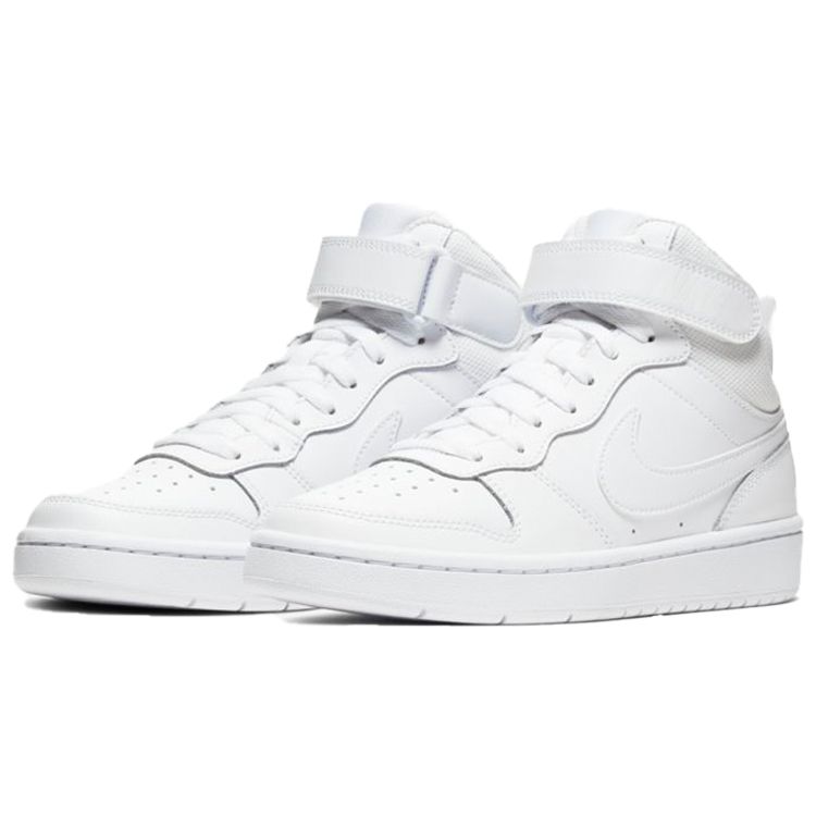 Nike Court Borough Mid 2 GS Triple White Kids Sneakers CD7782-100