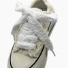 Women Casual Canvas White Flat Shoes Laces Strings Accessories 2.2cm Width 1 Pair Cute Plush Sneakers Shoelaces Men