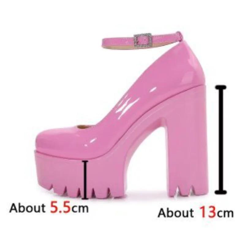 Women Pumps Shoes Sexy Thick High Heels Platform Black Dress Party Wedding Shoes Woman Sandals High Heels Platform Heels