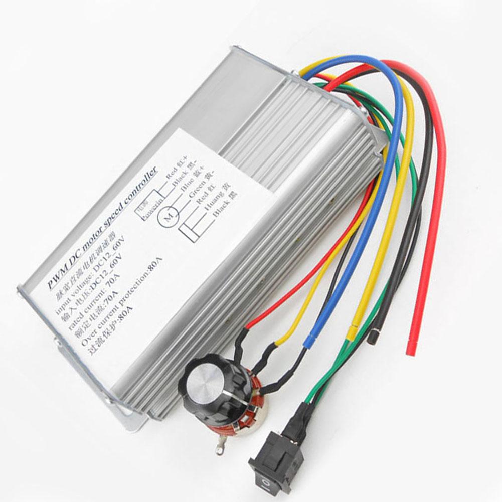 DC 10-60V Brushed Motor Controller DC Motor PWM Speed Regulation Brushed Controller Motor Governor Reverse Switch
