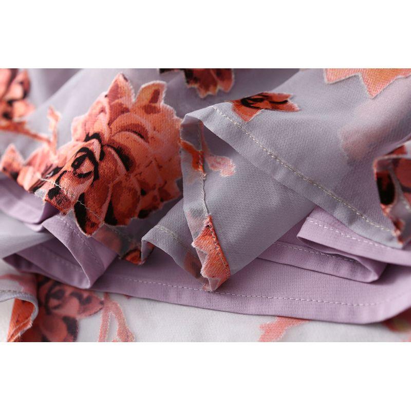 Export Export French Romantic Gentle Ethnic Print Chiffon Camisole Tops Vest Sweet and Spicy Vacation Style