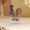 New Colorful Wealth Attracting Rooster Animal Ornament 2D Flat Home and Office Desktop Decoration Ornament Christmas Ornament