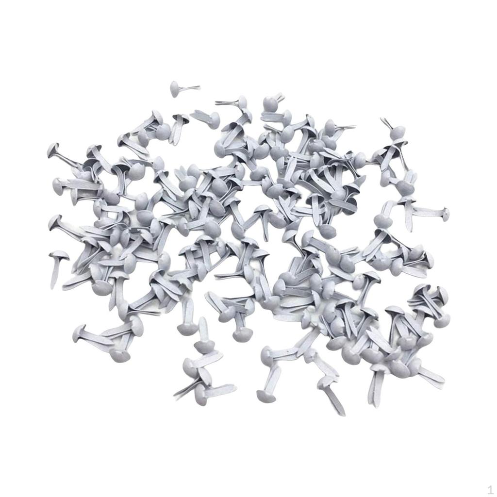 200x Mini Brads, Paper Fasteners Handicrafts Decoration Metal Toy Stamping Embellishment for