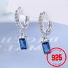 2024 Серьги-подвески из натурального синего циркония для женщин, роскошные серебряные серьги, этнические свадебные украшения, подарок с кристаллами