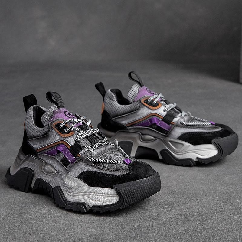 5CM Genuine Leather Women Lady Muffin Breathable Causal Platform Wedge Summer Spring Autumn Fashion Thick Bottom Sneakers Shoes