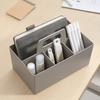 Stackable Partition with Portable Compartment Adjustable Storage Box Handle Space-saving Stationery Organizer