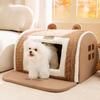 New Kennel Three-dimensional Bear with Cushion Curved House Cat Kennel Small and Medium-sized Dog Sleeping Supplies Pet Kennel