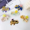 6cm Trendy Acetate Hair Clips Fresh Cartoon Cat Patterns Ideal For Girls Fashionable
