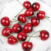 Mini Fruit Ornament Food Crafts Faux Cherry Fruit Model Red Cherries Artificial Cherries