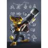 Ratchet N Clank Cartoon Fan Art Poster Canvas Painting Cartoon Kids Room Aesthetic Wall Decor Ratchet N Clank Anime Decoration