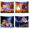 Christmas Decoration Tapestry Snowflake Santa Claus Room Decoration Fireplace Tapestry Gift Christmas Wall Decoration Home