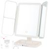 Fiorifiore Actress Tabletop Mirror with LED Makeup 3 Color 2000mAh Adjustable Charging Mirror, Mirror, Three-Sided Light, Mirror, Switching, 2/3x