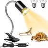 Iron Clip Adjustable Reptile Heating Lamp Holder with UVB/UVA Turtle Basking Platform