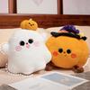 Cute Halloween Pumpkin Doll Ghost Push Pillow Plush Toy Decoration and Decoration Funny Sofa Small Ornaments