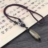 1PC Portable Natural Tibet Bead Good Luck Gift  Versatile Nine Eye Tibet Dzi Pendant Choker Nacklace