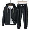Spring and Autumn Thin Casual Sports Suit Men's Hooded Waffle