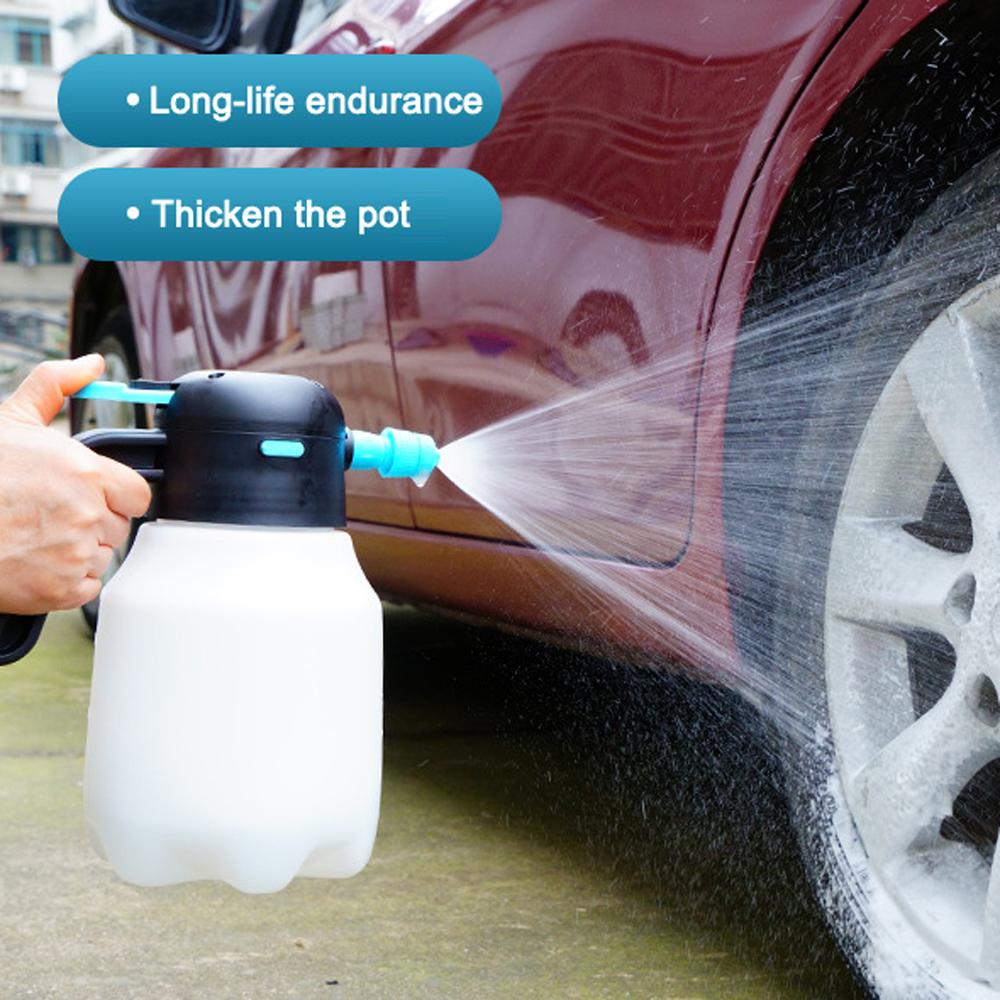 Handheld Pump Watering Sprayer 1.8L Electric Car Cleaning Bottle Practical Car Washing Foam Bottle