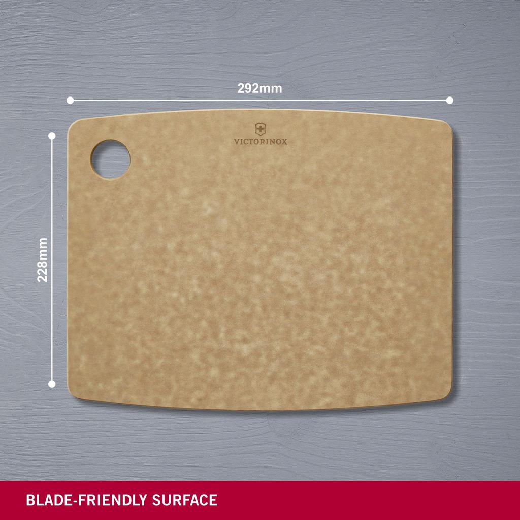 Victorinox Kitchen Series Durable Cutting Board M Brown Stylish and Sustainable Wood Fiber Material Dishwasher Safe Heat Resistant Outdoor Camping