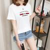 New Summer Korean Version of Letter Printing White Short-sleeved T-shirt for Female Students Loose Half-sleeved T-shirt Harajuku Style