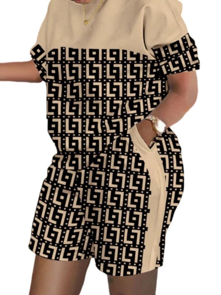 Summer Popular 3d Printed T-shirt+Shorts 2 Piece Sets Fashion Casual Womens Short Suit Soft Jogging Tracksuit Trend Outfits Clothing