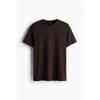 H M Regular FiT T sHirT Dark Brown