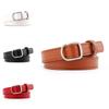 Womens Trendy Minimalist Belt With A Sleek Smooth Buckle In Various Options Color