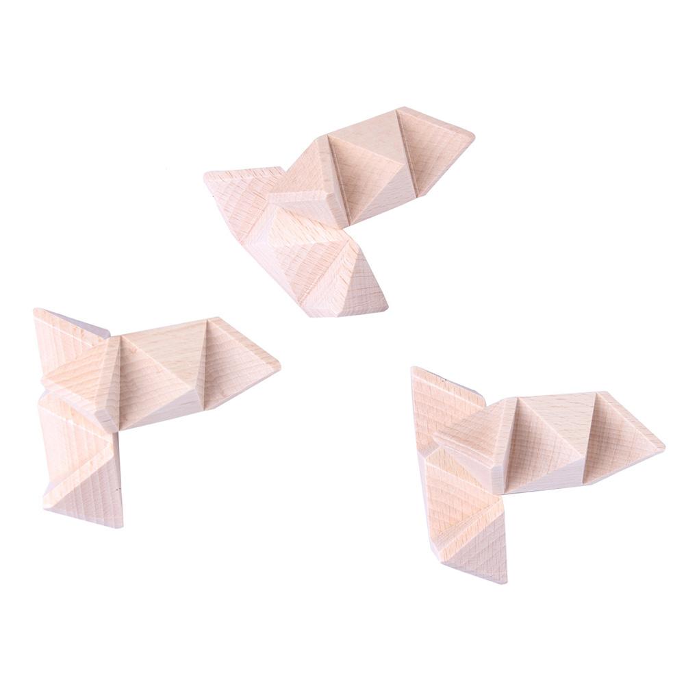 9Pcs Wooden Brain Teaser Puzzle IQ Test Toy Kong Ming Lock Puzzle Disentanglement Puzzles Toy