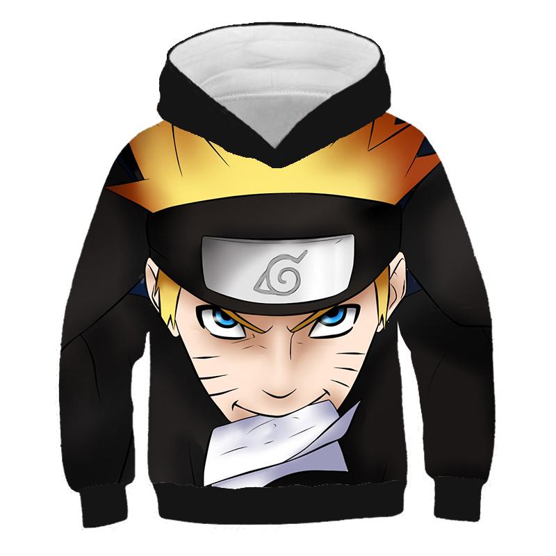 2023 New Naruto Hoodie Animation Kids 3D Printed Fashion Sweatshirts Boys Girls Kids Pullovers Street Wear Coats 3-14 Years Old