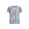 Spliced Stripe Crew Neck Short Sleeve T-Shirt Men Tops Blue 1376516-465