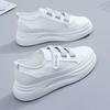 Mesh Leather Small White Shoes Women Thin Summer Hook&loop Street Fashion Shoes Women Thick-soled Sneakers