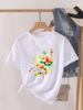 (Asian Size) Love Letter Trend Cute Short Sleeve T Shirt O-neck Tee Clothing Top Casual Fashion Print Lady Female Women Graphic T-shirts
