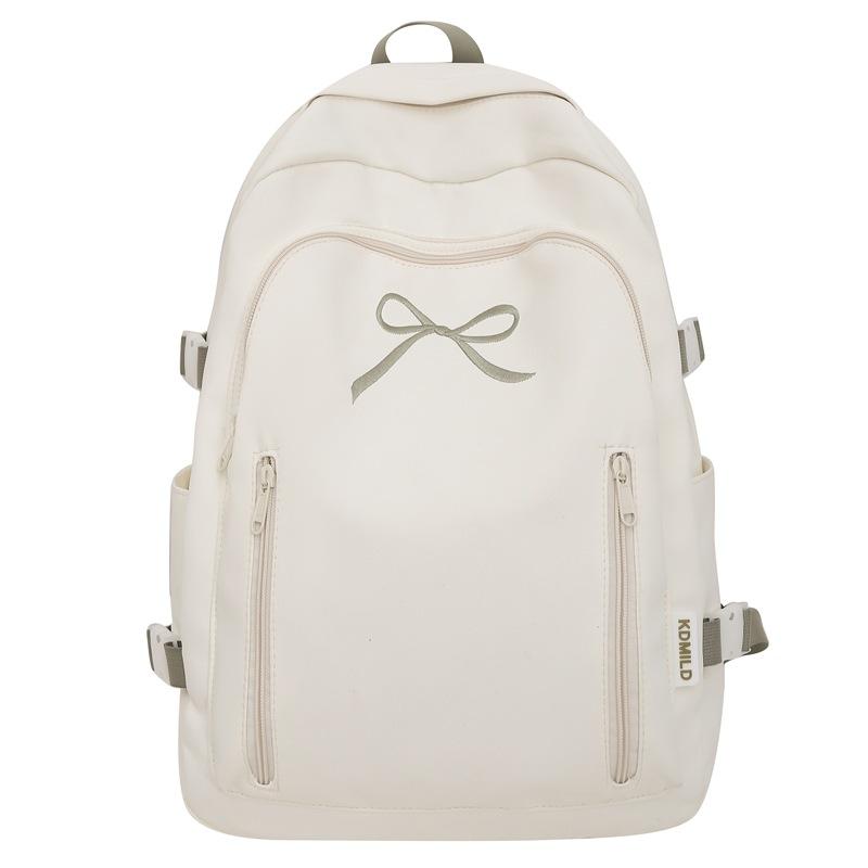 Рюкзак с бантом и принтом, однотонный студенческий школьный женский рюкзак большой емкости