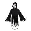 Halloween Grim Reaper Costume for Kids Glow-in-the-Dark Cosplay Outfit with Scythe for Halloween Parties Dress-Up