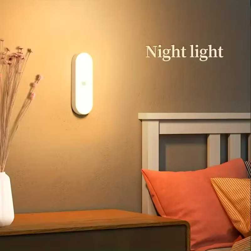 Motion Sensor Night Light Rechargeable Smart Motion Sensor Cabinet Light Wireless LED Night USB Stair Lamp Bedroom Kitch