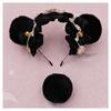 A Handmade Olita Animal Ear Headband, Lolita Jewelry, Lace Bear Ear Headband.