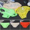 Sexy Boxers Ice Silk Briefs Silky Men Underwear Solid M-4XL Quick-Drying 10 Colors