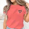 Summer Women's Short Sleeve T-shirt Pattern Print Fashion Casual Round Neck Comfortable Women's Short Sleeve T-shirt