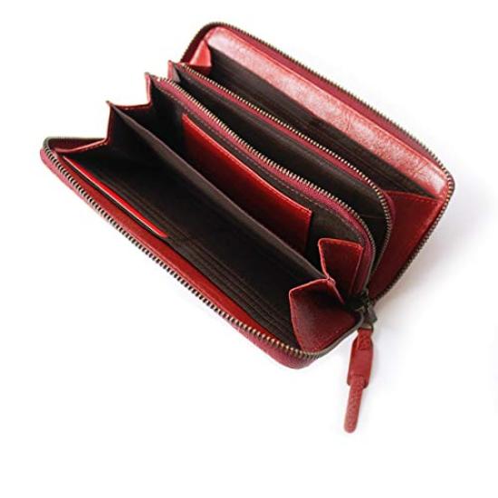 PEANUTS Snoopy FRIEND Round Zipper Long Wallet SNPY-73053 (red)