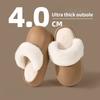Waterproof Slippers for Women's New Autumn/Winter Plush Anti Slip Indoor Home Thick Sole Detachable Cotton Slippers