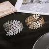 European & American Metal Leaf Armlet: Creative Exaggerated Roman Branch Adjustable Bangle