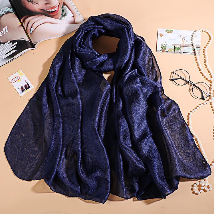 Pearlescent Korean-Style Women's Dutch Linen Scarf - Long, Smooth, and Fashionable Shawl