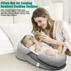 Baby Feeding Support Pillow Infant Lounger Reflux Wedge with Safety Strap Baby Breastfeeding Bottle Feeding Pillow Portable Baby Cushion